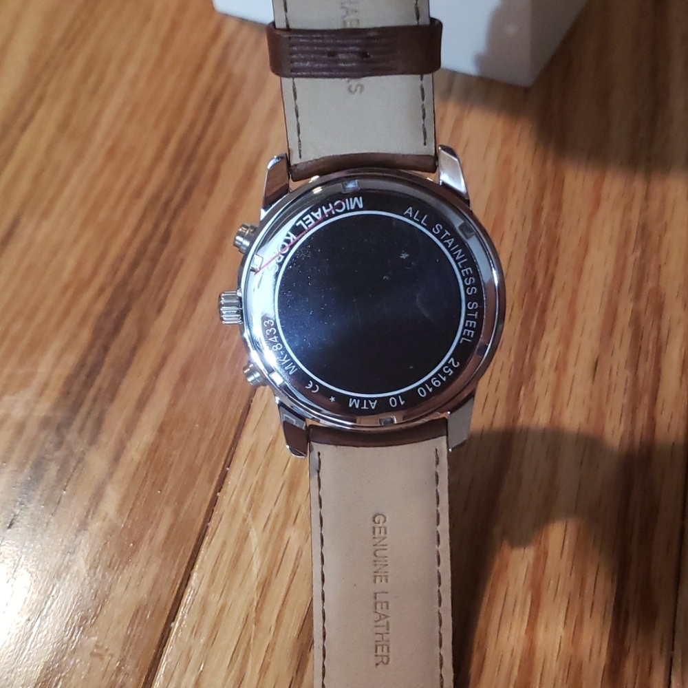 NWT MK Mercer Leather Strap Watch - Picture 3 of 5